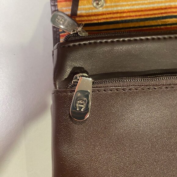 Etienne Aigner Burgundy Leather Wallet Card Holder - Vintage - Picture 6 of 10